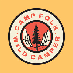 Camper logo badge is suitable for logos on front t-shirts