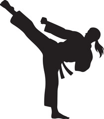 Karate fighter woman