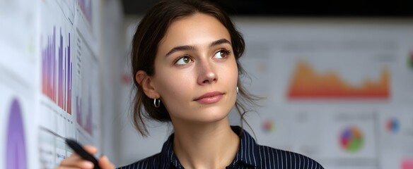 Business analysts reviewing financial info during a planning session with their team