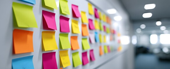 Office whiteboard showing employee engagement survey results for team evaluation.