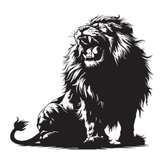 lion cartoon isolated on white background