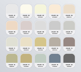 Neutral color codes shades guide palette catalog