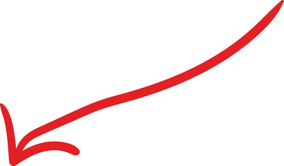red curved arrow pointing down