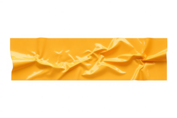 Yellow Tape Wrinkled isolated on a transparent background