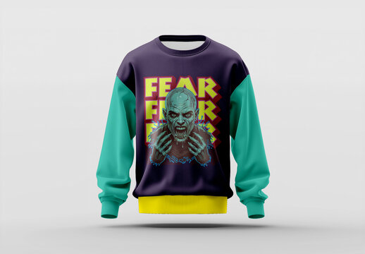 Horror Zombie Monster Graphic Design for Tshirt or Sweater Print