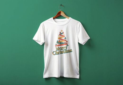 Merry Christmas T Shirt Design Template Layout
