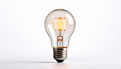 A light bulb glowing brightly, symbolizing innovation and creativity, set against a clean, minimalistic background.