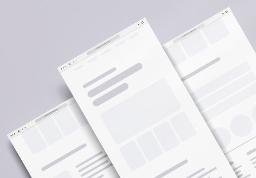 Wireframe UX Design Layout for Website