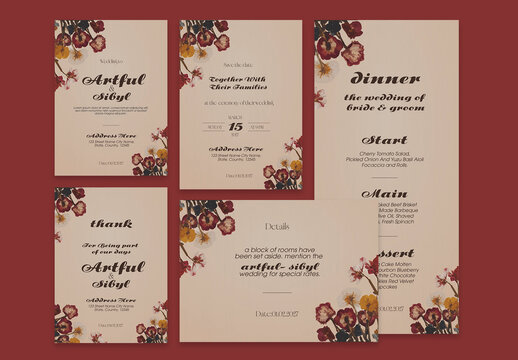 Wedding invitation Suite Set