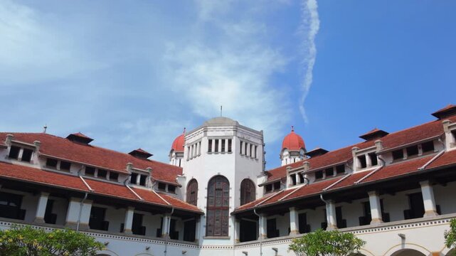 the cinematic of Lawang Sewu, an iconic building in the city of Semarang