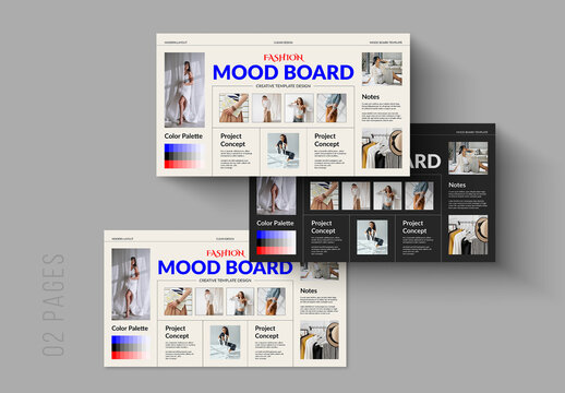 Fashion Mood Board Template Layout