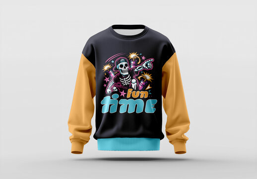 Funny Skeleton Character Graphic for Tshirt or Merch Print
