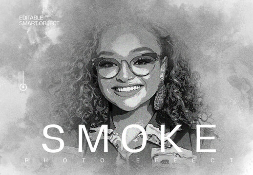 Smoke Dispersion Photo Effect Mockup