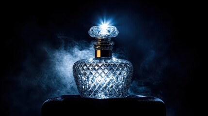 Brilliant Crystal Perfume Bottle With Light and Smoke