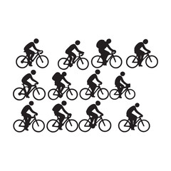 Obraz premium “Rhythms of the Road: A Cycling Mosaic Through Time, Motion, and Shared Wheels”