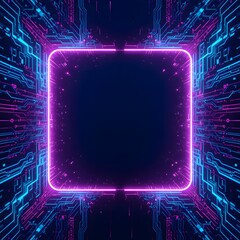 Neon Circuit Digital Frame
