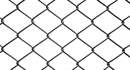 Fototapeta premium Close up of a chain link fence on black