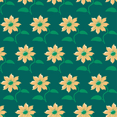 seamless floral pattern vector texture spring nature flowers summer leaf design