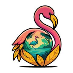 Flamingo Mirage Svg
