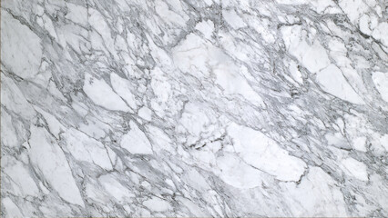Fototapeta premium Luxurious white marble slab with intricate grey veining, perfect for elegant countertops, flooring, and sophisticated interior design projects.