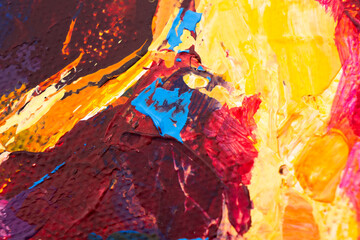 Colorful oil painting on canvas texture background. Modern oil paintings. Watercolor backdrop. Oil...