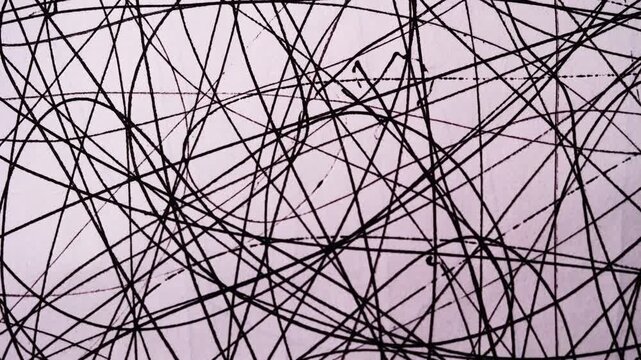 A claustrophobic tangle of black lines reflecting a mind overwhelmed by anxiety, complex thoughts, and deep-seated psychological confusion.