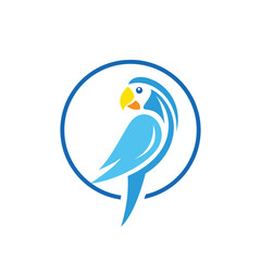 simple Creative Parrot Logo Design