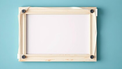 Empty adhesive-backed picture frames ready for photos, wedding, frameset