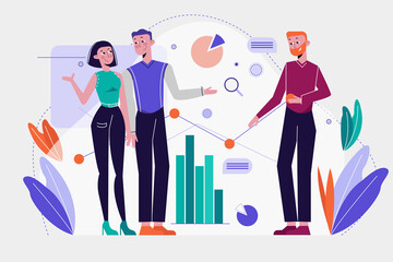vector illustration of business people