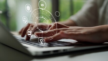 AI Assistant Brain Processor with LLM Technology, Big Data, Machine Learning, Generative AI for Business Support, Future Agentic AI Technology and Artificial Intelligence Prompt Engineering. Funnel