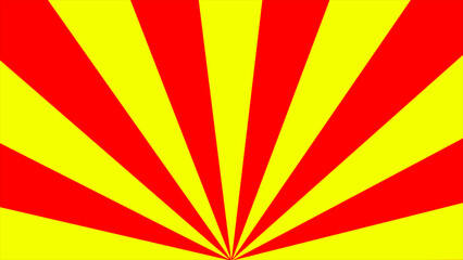 下から伸びるサンバースト背景素材（赤と黄色）	