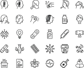 Hand drawn healthcare and medical icons set for website and mobile applications