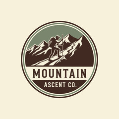 Obraz premium Mountain Climbing Adventure and Outdoor Exploration Logo