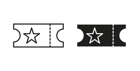 Ticket icons for use web design,logo.Symbol illustration.