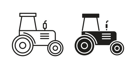 Tractor icons for use web design,logo.Symbol illustration.