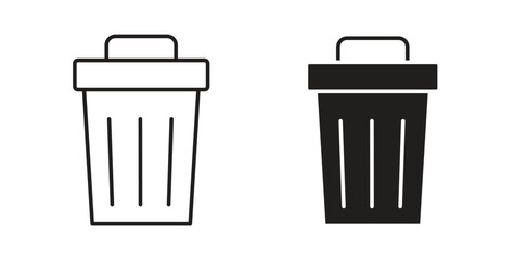 Trash icons for use web design,logo.Symbol illustration.