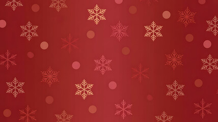 Elegant red background with subtle golden snowflakes and dots