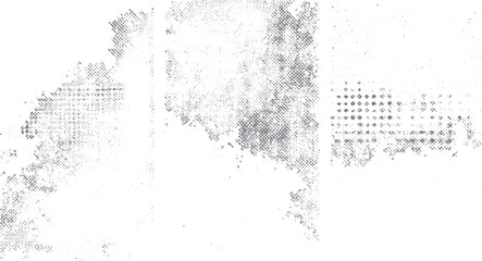 Vintage grunge texture with scattered black spots and pin dots for minimal background use. Abstract black splashes and dotted marks texture on white for graphic design overlays. 