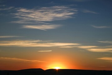 Colorful sunset gradient sky