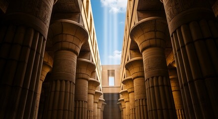 Egyptian Hypostyle Hall Lotus Column Patterns