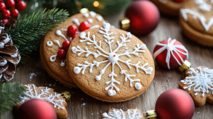 christmas cookies and christmas decorations