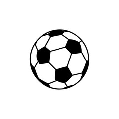 Fototapeta premium Black and White Soccer Ball Illustration on White Background.