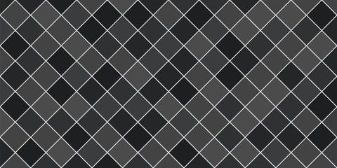 Black and  gray ceramic tiles diagonal pattern background vector illustration