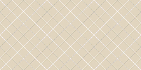 Cream ceramic tiles diagonal pattern background vector illustration