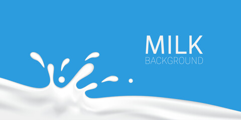 Milk splashes with droplets background vector illustration