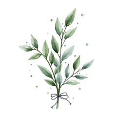 Obraz premium Watercolor Creative Winter Containers & Floral Displays Clipart with Icy Blues, Frost Whites and Muted Purples — Unique Standalone Floral Displays on Transparent Background