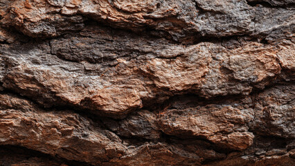 Close-up of rough tree bark texture, showing intricate natural patterns, deep grooves, and earthy brown and grey tones beautifully.