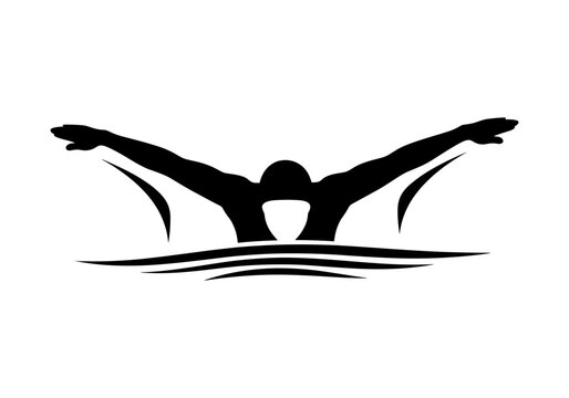 Serene yoga pose silhouette in nature setting with trees and water reflection - Powered by Adobe