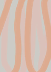 Modern abstract minimalist painting.Simple brush strokes in neutral pastel colors.Basic, Romantic, Scandinavian, Eclectic, Boho living style interior.