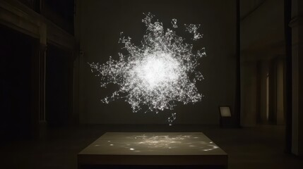 Holographic Data Projection Displaying Complex Visualization